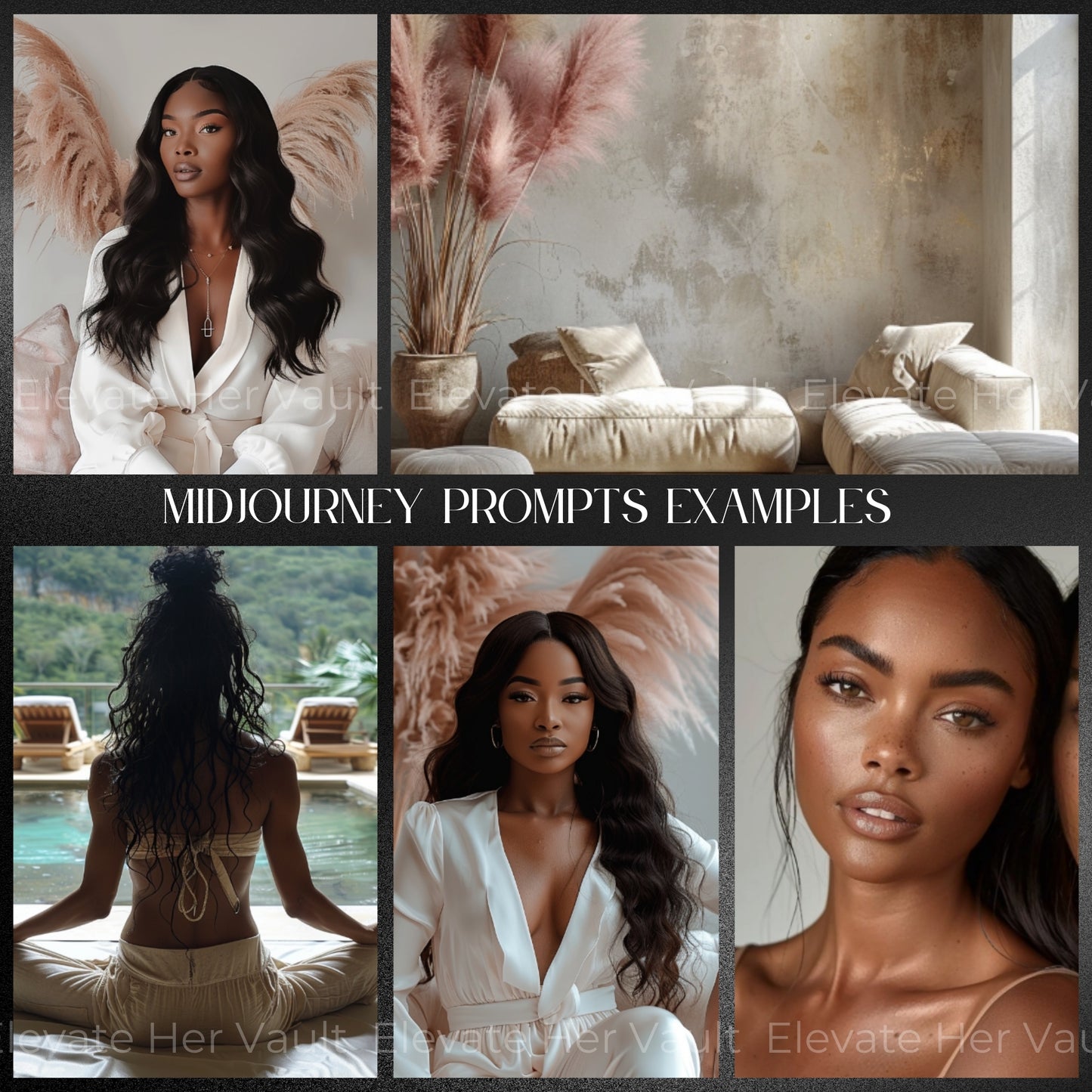 Black Girl Magic MidJourney Prompts + Stock Photos - Create Images PLR MRR