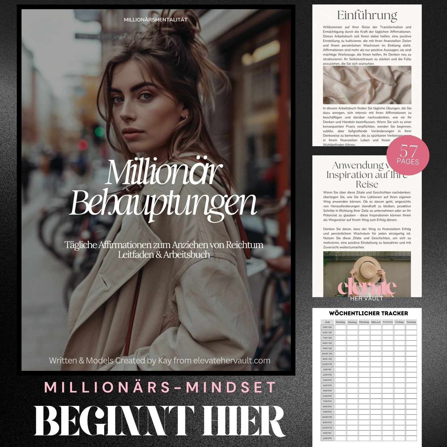Millionärs Affirmationen Guide & Workbook | PLR + MRR Lizenz Affirmation Guide In German