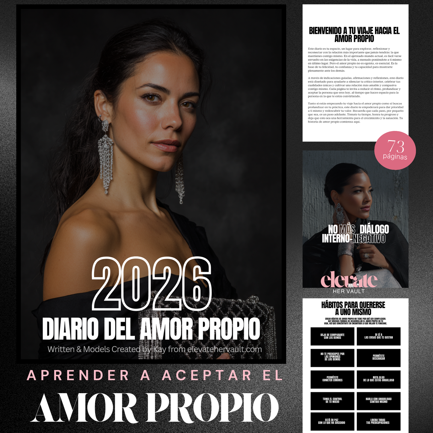 Diario Del Amor Propio Espanol 2026 Self-Love Journal Guided Affirmations & Planner (PLR/MRR) Spanish