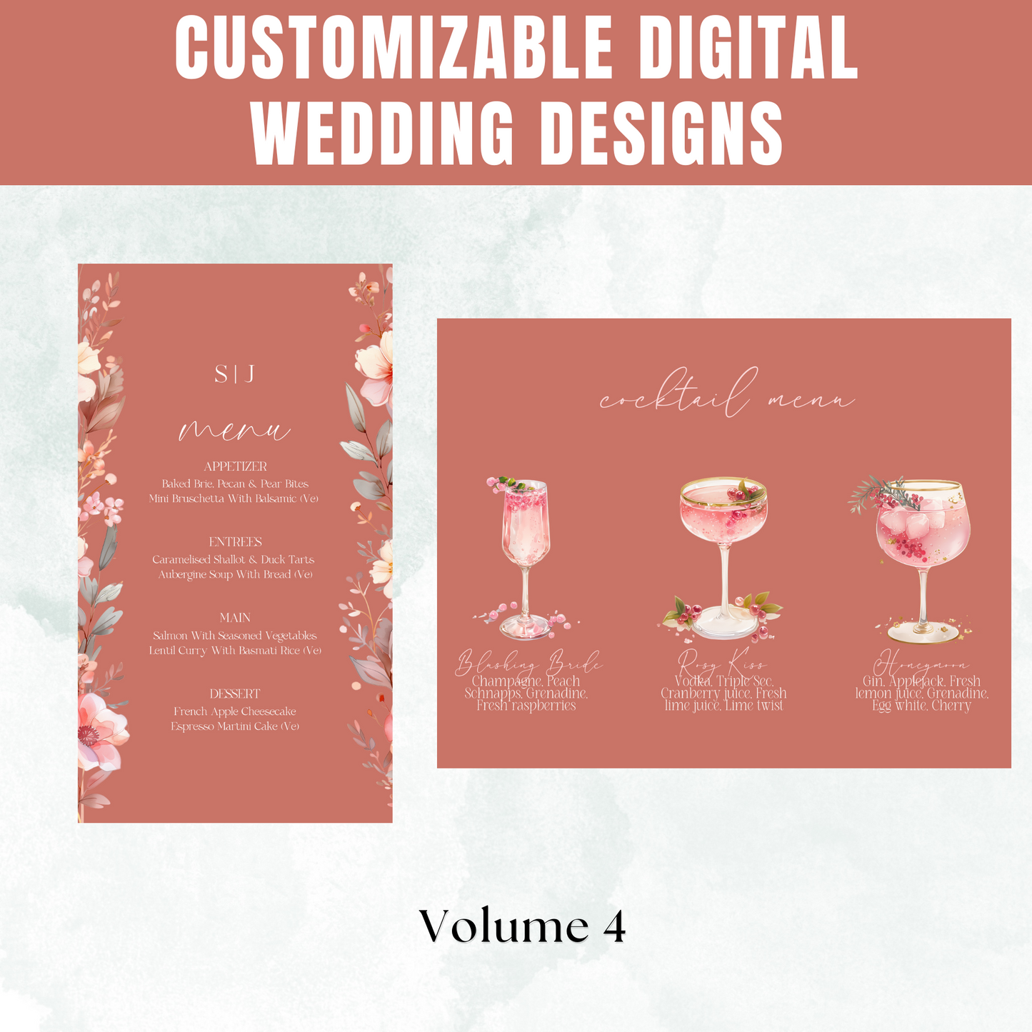 Terracotta Wedding Invitation Canva Wedding Templates Save the Date Editable Digital Invite Set Wedding Stationery Rustic Wedding Invitation