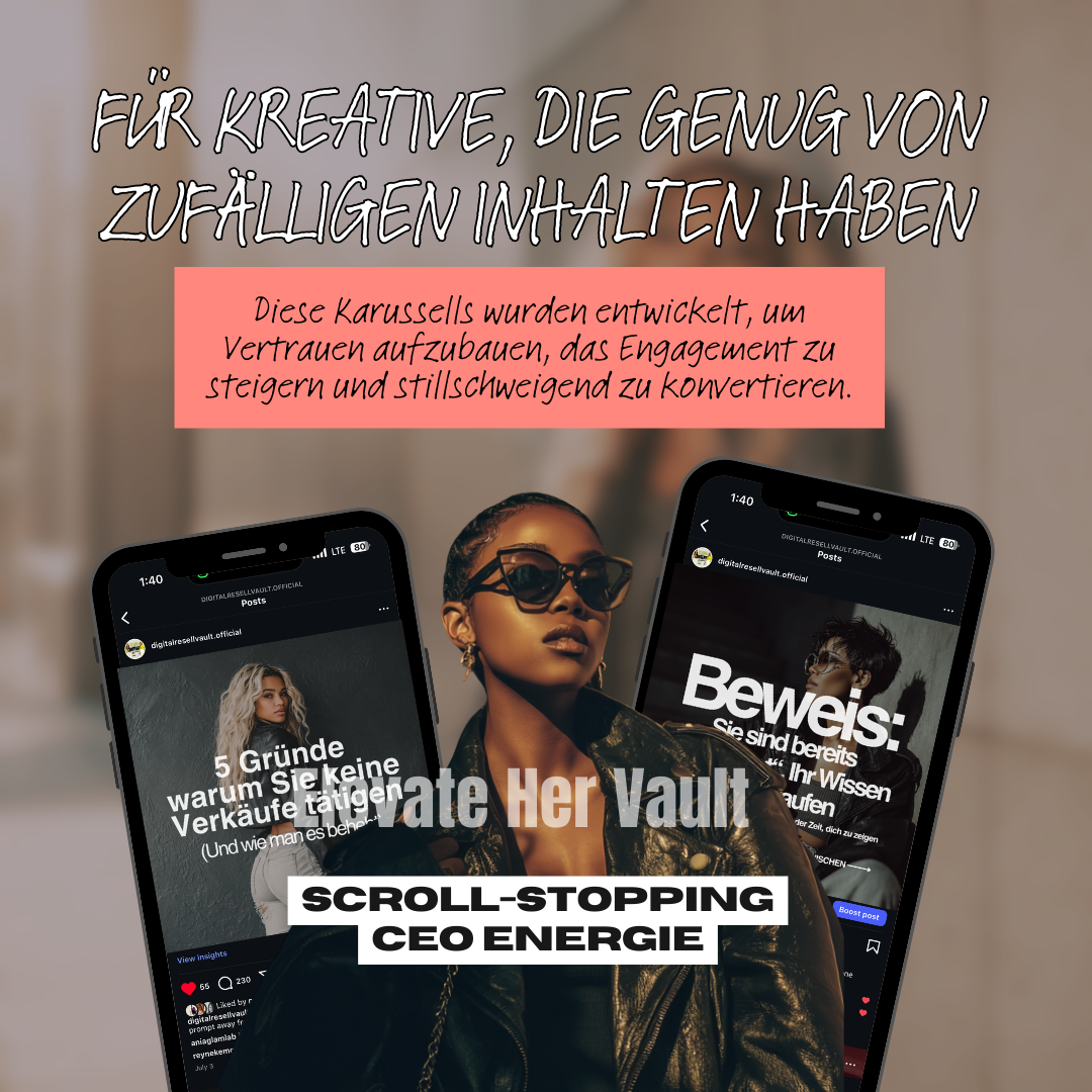 Two smartphones displaying social media profiles with a blurred background Afro German Edition www.elevatehervault.com