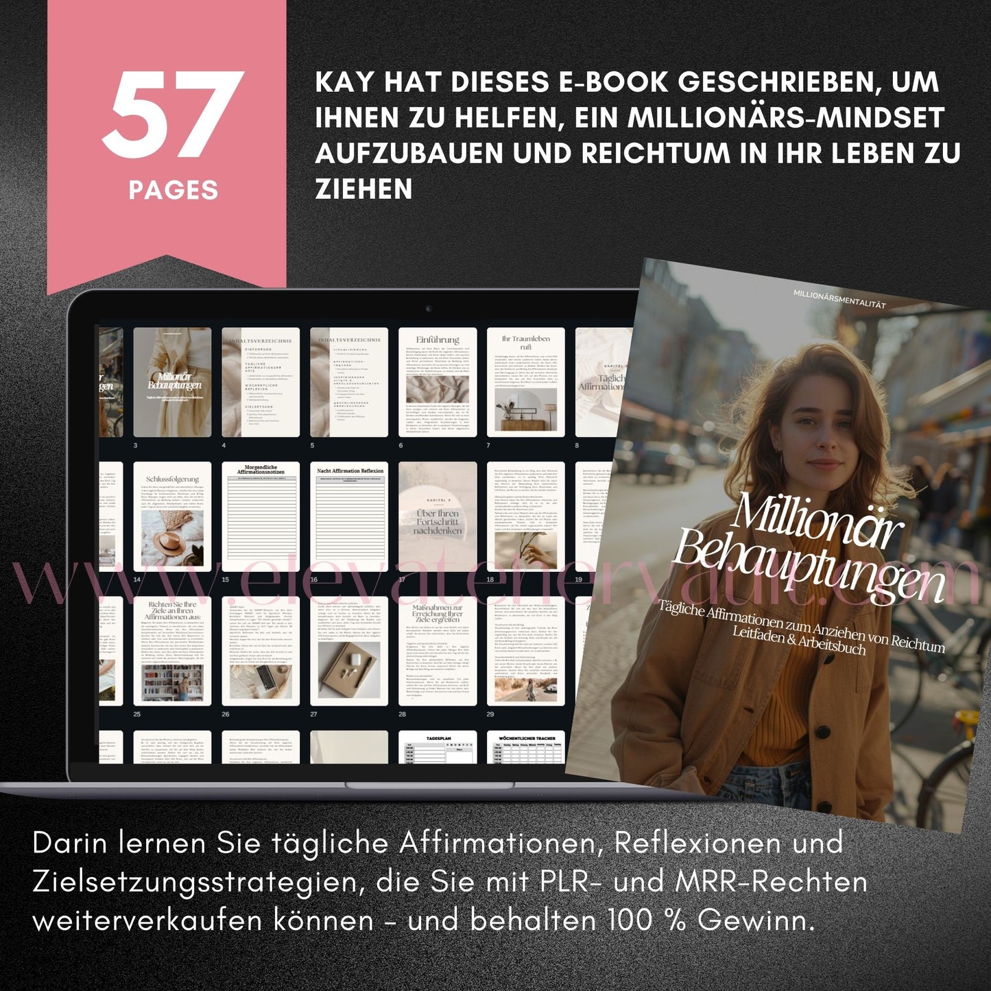 Millionärs Affirmationen Guide & Workbook | PLR + MRR Lizenz Affirmation Guide In German