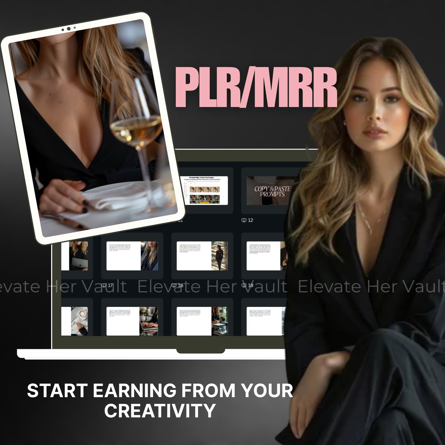 Elevated Essence – 50 MidJourney Prompts + AI Guide with How To Video & Images PLR/MRR