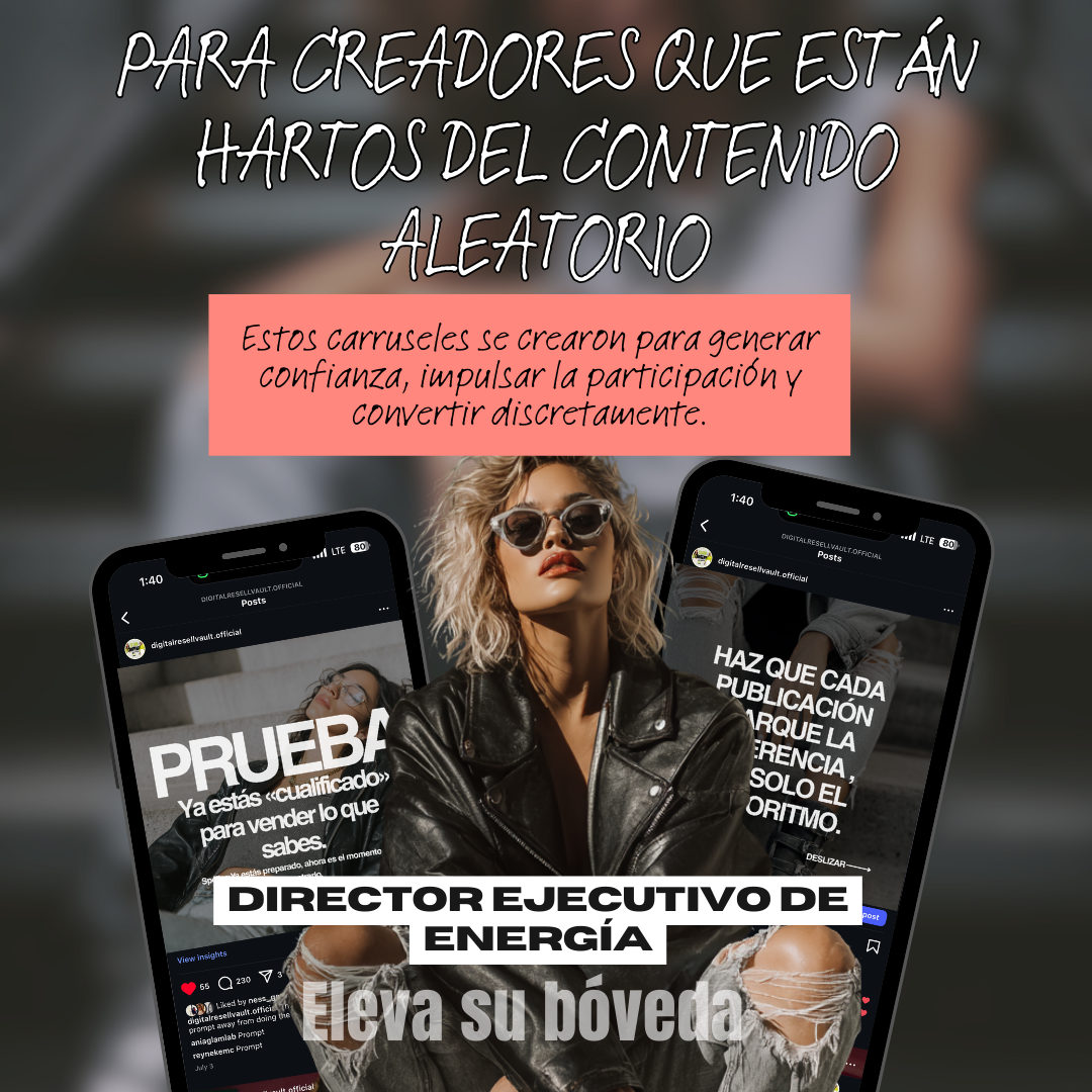Instagram Carousel Posts Spanish Conversión Reina: Paquete Carrusel (Spanish Edition) PLR and MRR