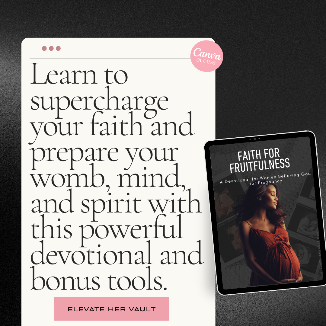 Encouraging quote that reads, “Learn to supercharge your faith and prepare your heart, mind, and spirit for the promise you’ve prayed for.” elevatehervault.com