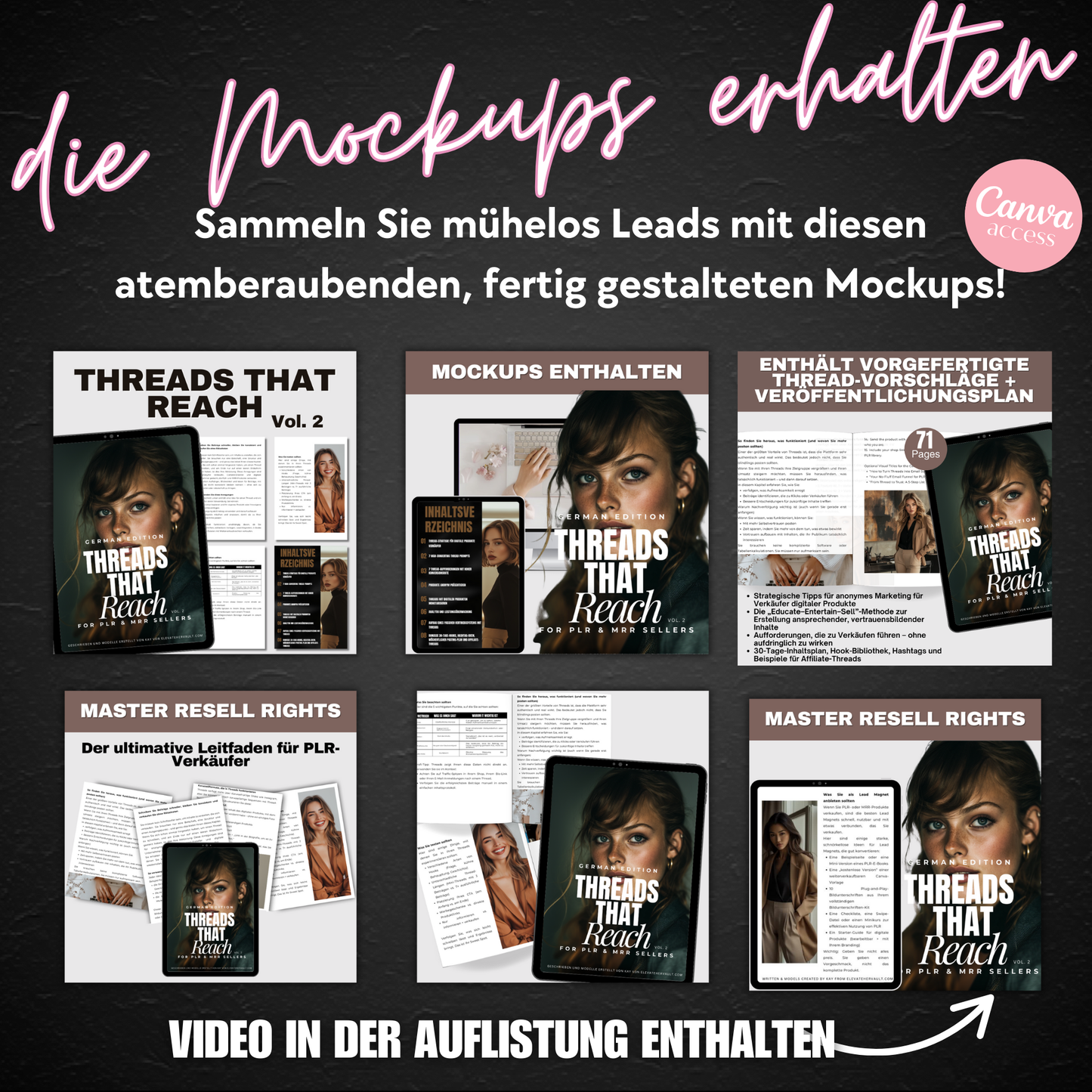 Threads That Reach Vol. 2 Mockups in German