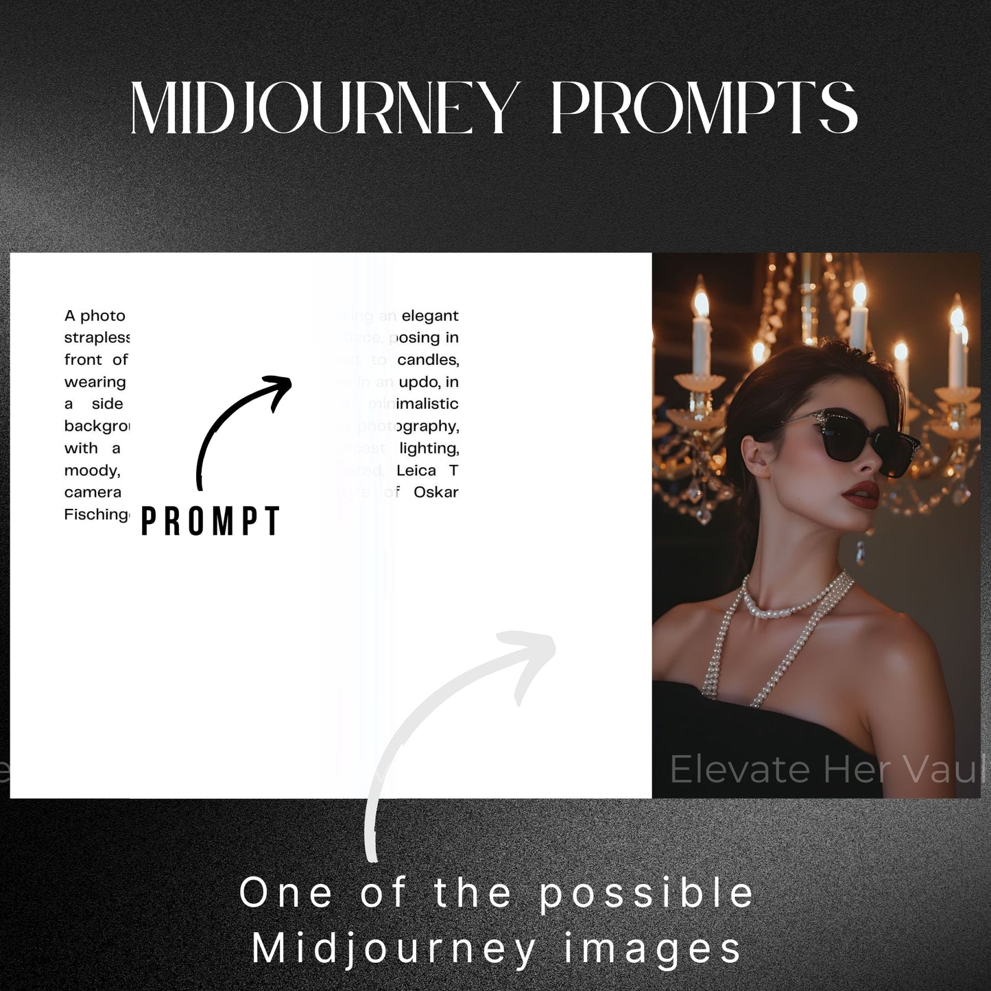 Create premium visuals with MidJourney prompts, digital assets inspired by luxury travel, high-fashion visuals without a photoshoot, luxury private jet image ideas using AI, curated content for luxury entrepreneurs, elevated personal brand image prompts, luxe lifestyle aesthetic for brand building, MidJourney visuals for rich brand vibes
www.elevatehervault.com
