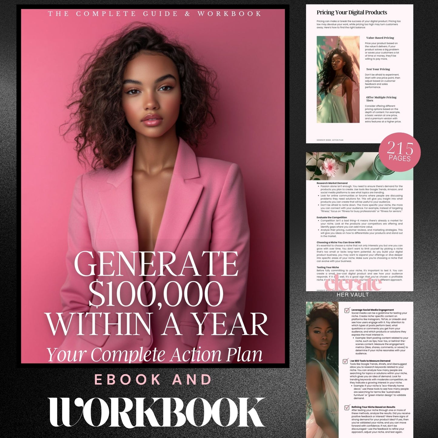 resellable ebook content, PLR for women of color, build a business guide, Canva editable workbook, six-figure strategy planner, melanated entrepreneur tools, passive income blueprint, online business guide, rebrand and resell digital products, www.elevatehervault.com