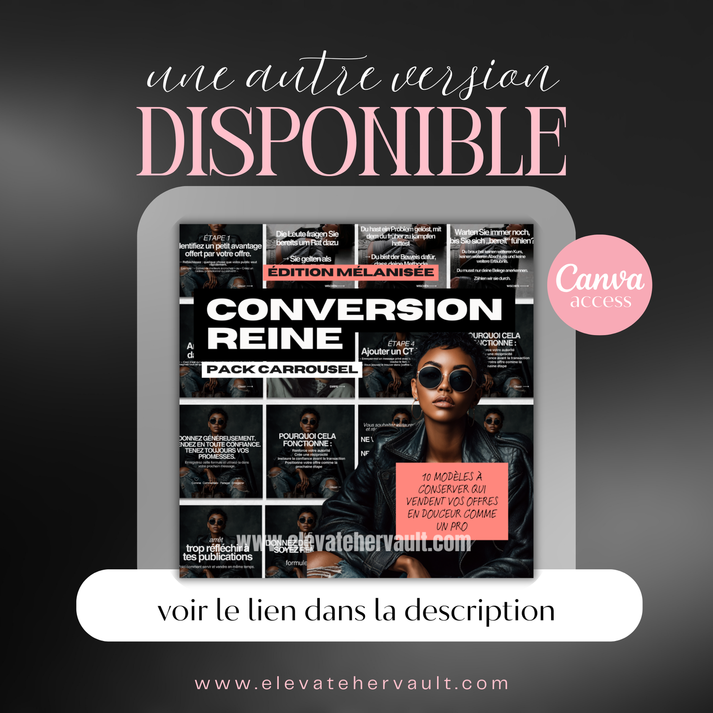 Instagram Carousel French Conversión Reina : Paquete Carrusel (édition française) PLR et MRR