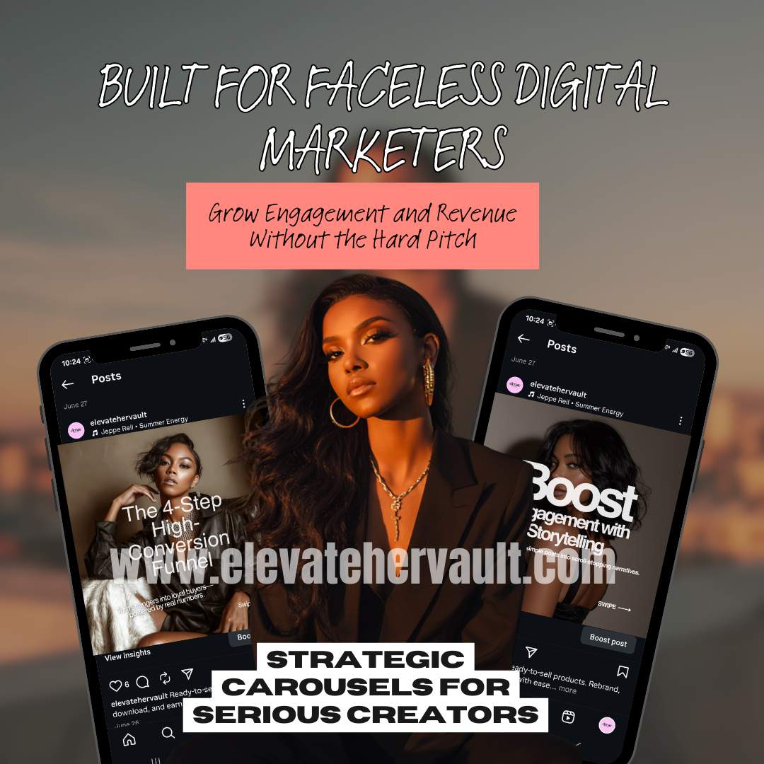 Promotional graphic for Elevate Hervault with text about digital marketing strategies and engagement. www.elevatehervault.com