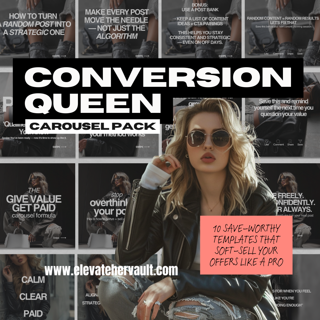 Faceless Digital Marketing Carousel Posts MRR PLR Canva Templates Resell Rights Social Media Faceless Instagram Marketing