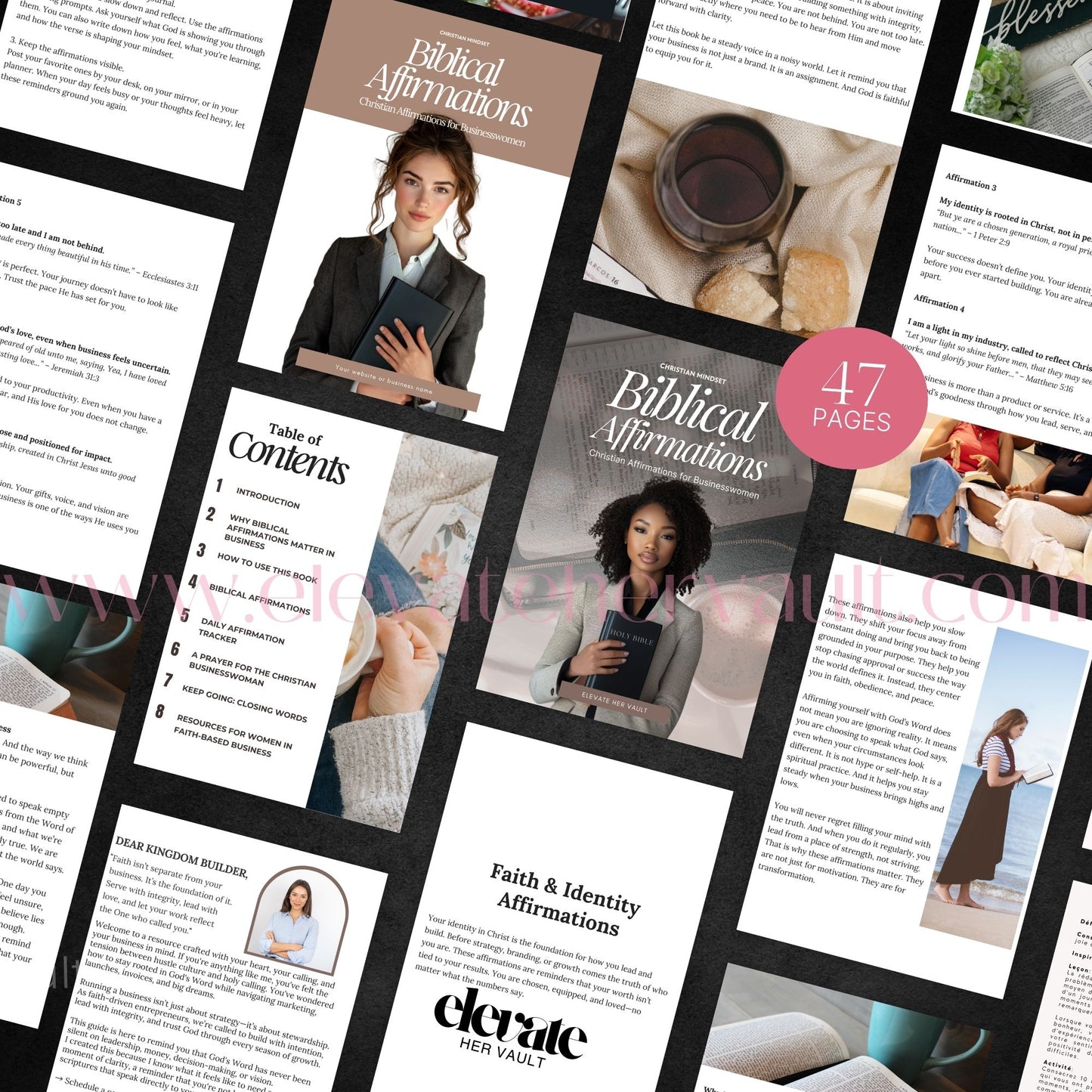 Christian PLR, business devotional, editable ebook, faith content, entrepreneur resource, Christian mindset tool, PLR template, digital devotional, Bible-based planner, content for coaches, www.elevatehervault.com