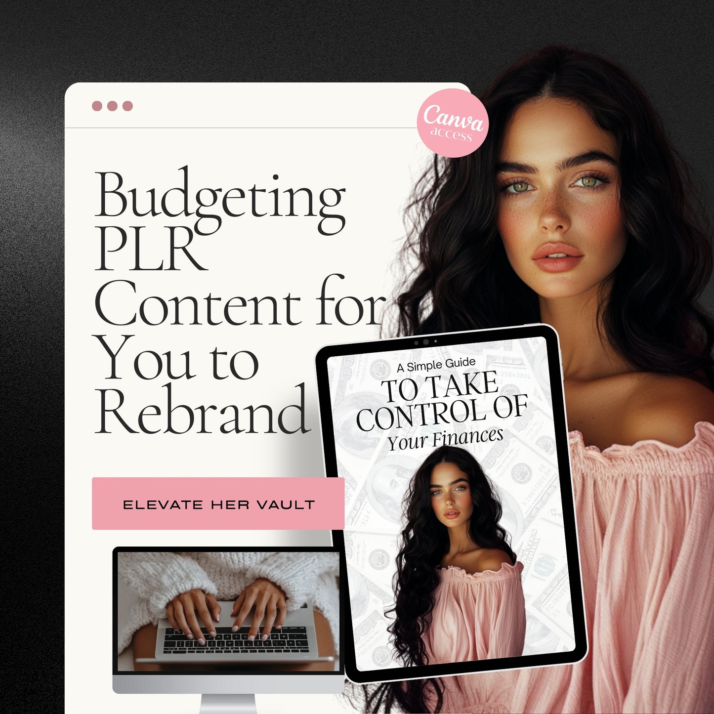 digital download, coaching resource, business growth tool, digital asset, Canva ebook, finance workbook, marketing freebie, evergreen content, online business tool, brandable template, www.elevatehervault.com