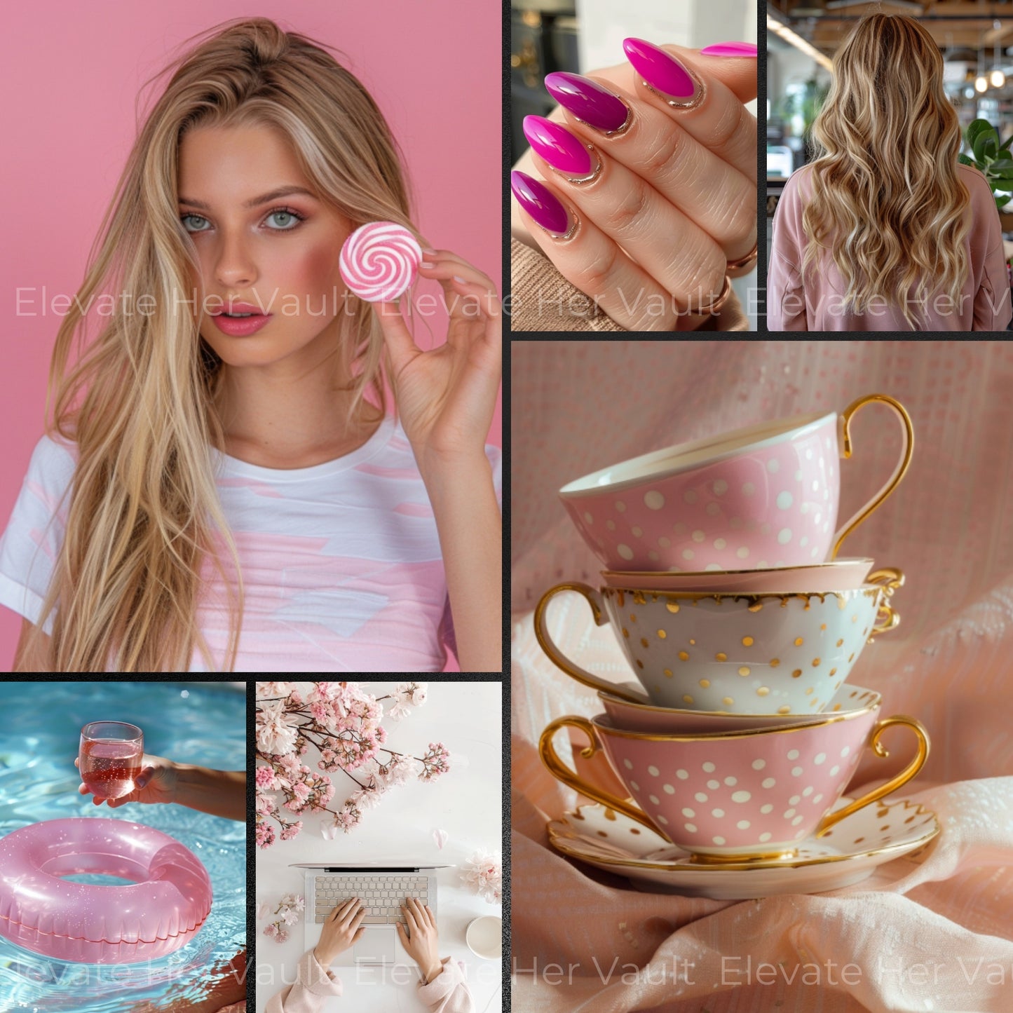 🖼️ Mockup Set 5 – Focus on Content Creators & Influencers
Digital toolkit for influencers and creators, visual branding for feminine businesses, ready-to-use prompts for MidJourney users, stock images made for social media, content strategy tools with visuals, AI prompt bundle for stylish creators, visual asset kit for online growth, creative content system using AI prompts, elevate your aesthetic content game, design prompts for brand growth
www.elevatehervault.com