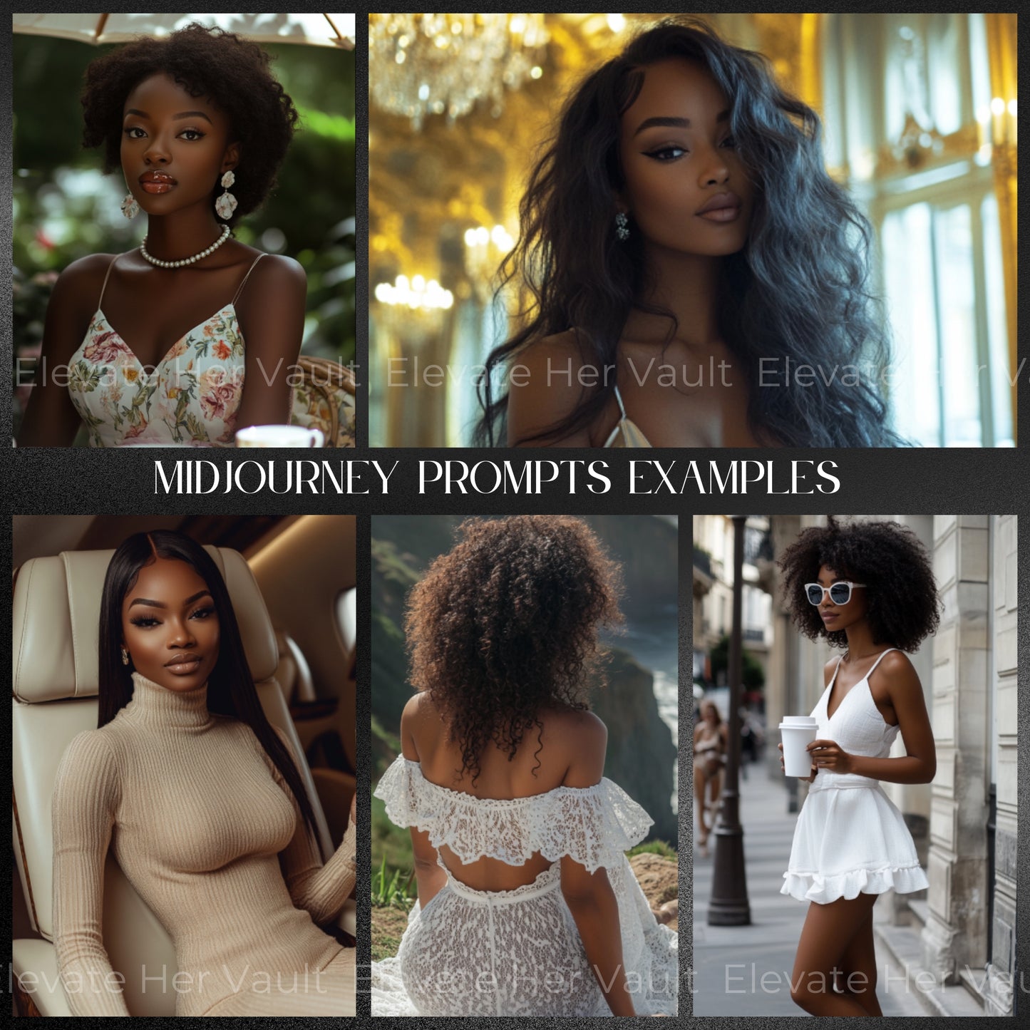 Resell this melanated MidJourney prompt bundle, make money with PLR digital products, black-owned resale business starter kit, digital wealth through resale-ready AI prompts, PLR and MRR included for instant income, sell beautiful AI content reflecting your audience
www.elevatehervault.com