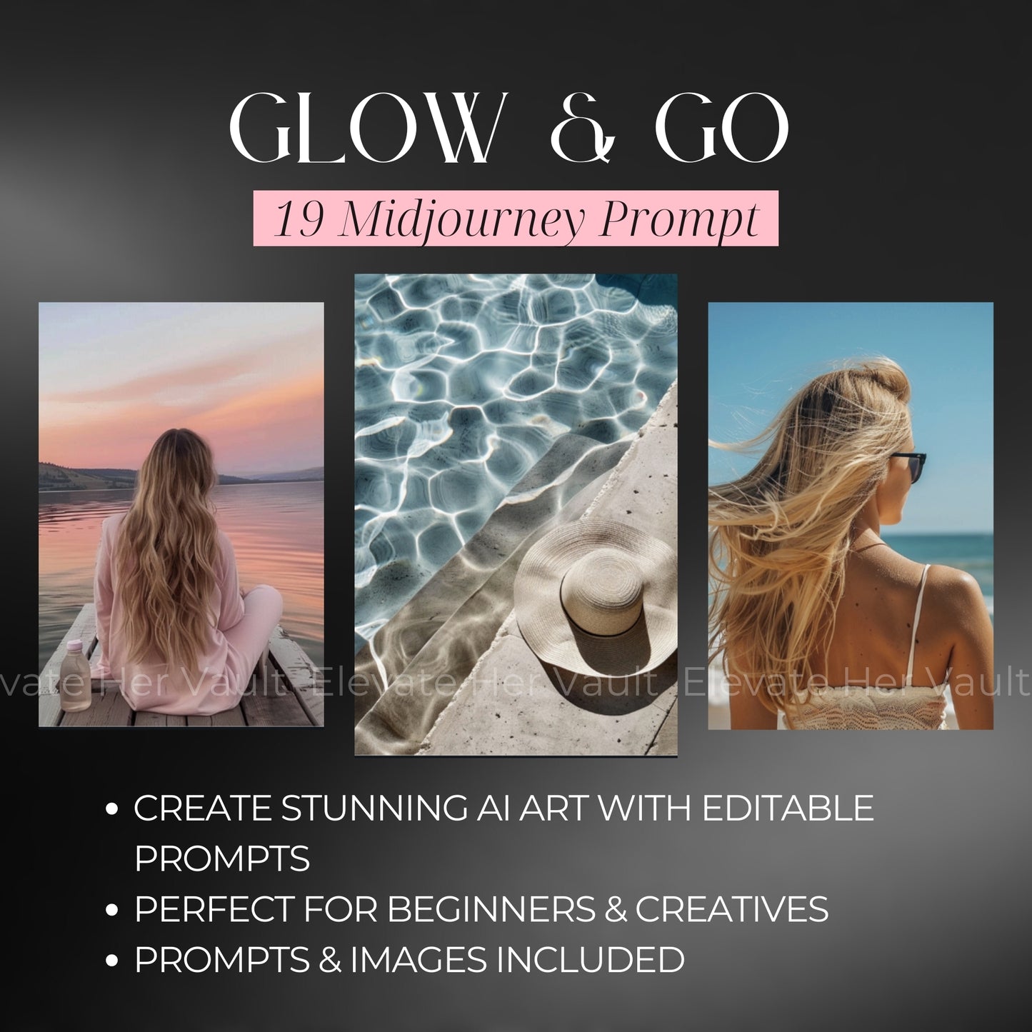Create glowing AI visuals with editable prompts, beginner-friendly MidJourney guide for sunny aesthetics, easy-to-use toolkit for content creators, sun-drenched style AI image prompts, ideal for lifestyle and travel bloggers, natural beauty captured with prompt-based AI, build a digital content brand with ease, plug-and-play MidJourney prompts, radiant visuals with no design background needed
www.elevatehervault.com
