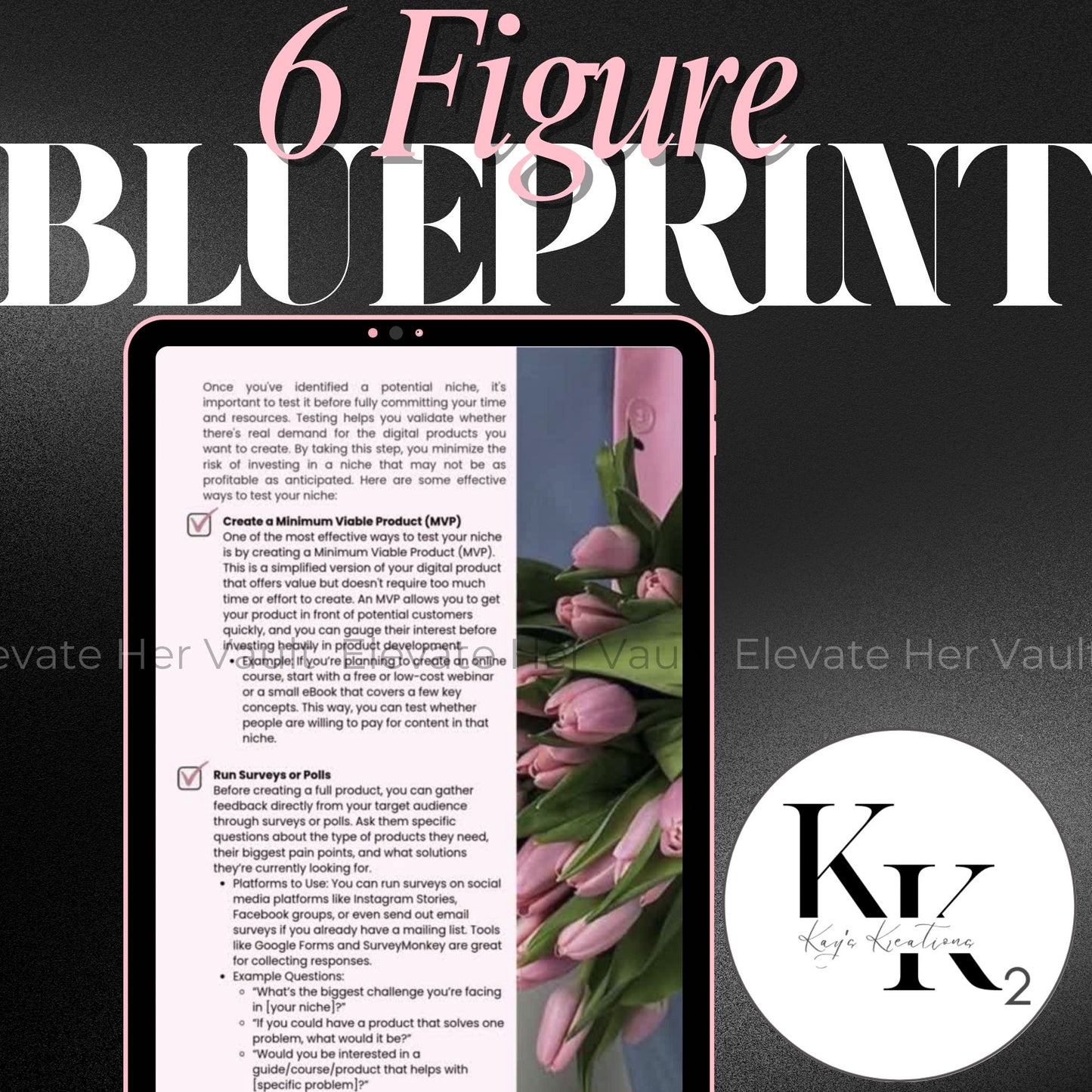 digital product for resale, black woman business tools, Canva ebook mockup, PLR workbook for coaches, earn with resale rights, pink business guide, launch your brand digitally, melanated PLR resource, build and scale workbook, www.elevatehervault.com