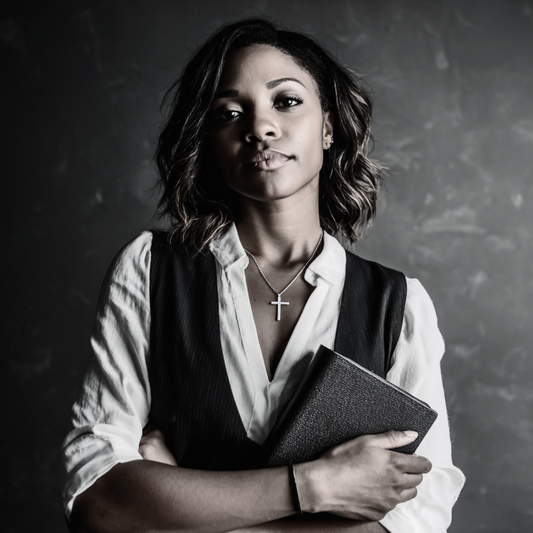 a beautiful woman holding a bible www.elevatehervault.com