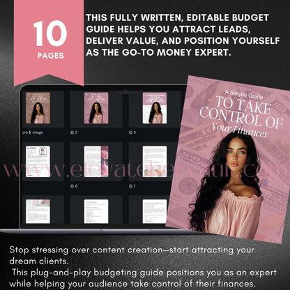Budgeting Lead Magnet for Financial Coaches – Canva Template Finance Guide to Grow Your Email List