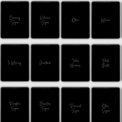 black and white wedding templates  www.elevatehervault.com