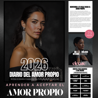 Diario Del Amor Propio Espanol 2026 Self-Love Journal Guided Affirmations & Planner (PLR/MRR) Spanish