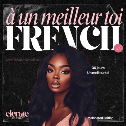 French mindset journal, Canva French ebook, gratitude journal PLR, French language digital product, self-improvement for women, PLR French devotional, mental wellness ebook, 30-day challenge planner, editable mindset journal, feminine French self-care guide, www.elevatehervault.com

