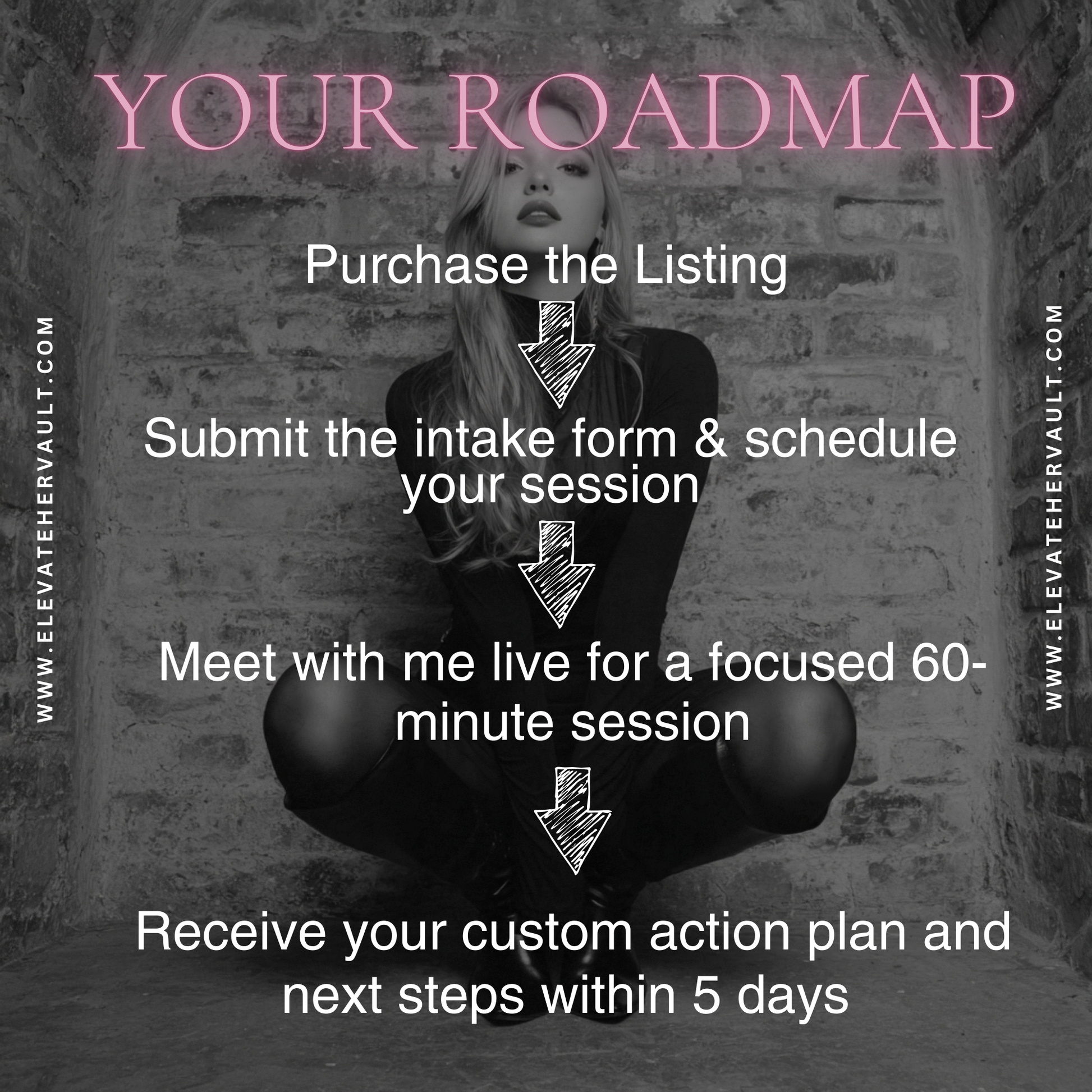 coaching session for m digital products business.  www.elevatehervault.com