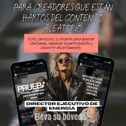 Instagram Carousel Posts Spanish Conversión Reina: Paquete Carrusel (Spanish Edition) PLR and MRR