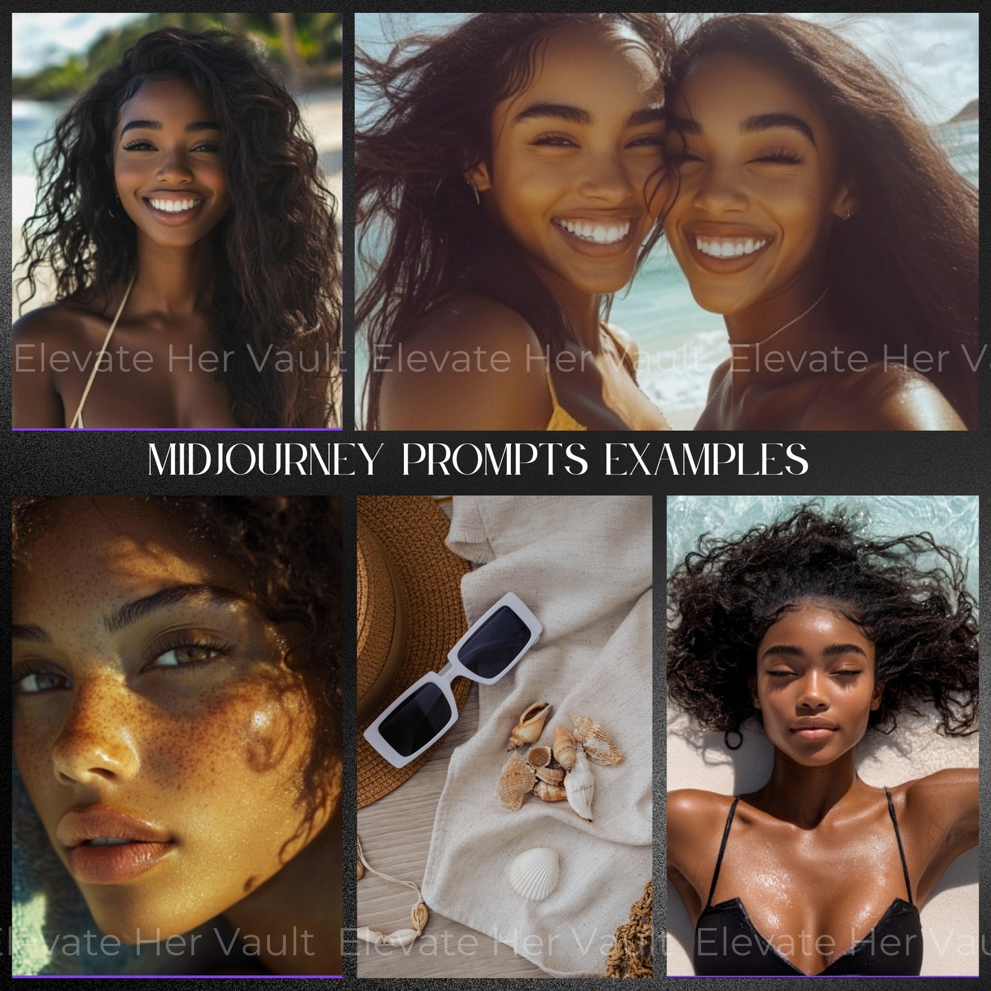 AI Image Prompts for Melanin Creators – Midjourney Training + Stock Photo Toolkit with MRR