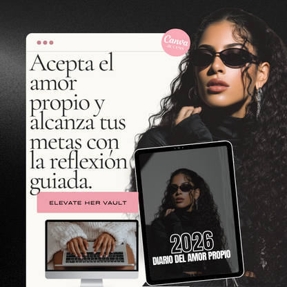 Diario Del Amor Propio Espanol 2026 Self-Love Journal Guided Affirmations & Planner (PLR/MRR) Spanish