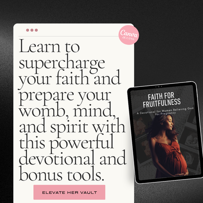 Encouraging quote that reads, “Learn to supercharge your faith and prepare your heart, mind, and spirit for the promise you’ve prayed for.” elevatehervault.com