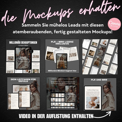 Millionärs Affirmationen Guide & Workbook | PLR + MRR Lizenz Affirmation Guide In German