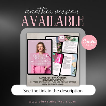 resale-ready ebook, melanated creator business plan, feminine digital toolkit, PLR content bundle, rebrandable business guide, Canva editable planner, passive income manual, ebook for black business owners, www.elevatehervault.com