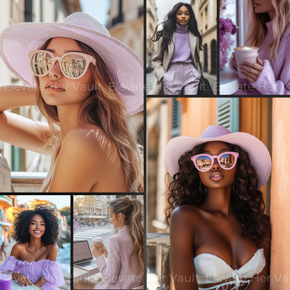 AI prompts for feminine personal brands, lavender lifestyle images with warmth and edge, content toolkit for creators and influencers, visual branding through aesthetic prompts, beauty meets personality in this MidJourney pack, luxury lifestyle digital visuals that convert, content examples perfect for lifestyle coaches and blogs, image variety for scroll-stopping content
www.elevatehervault.com