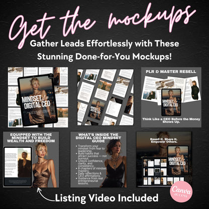 Becoming the Digital CEO (PLR Ebook) | Mindset Guide for Female Entrepreneurs | PLR & MRR | Business Growth Book