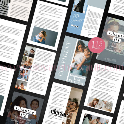 PLR parenting ebook, Canva parenting guide, done-for-you digital product, family-focused business tool, editable parenting PDF, resale rights content, support for single moms, parenting strategies ebook, professional parenting content, business growth digital guide, www.elevatehervault.com