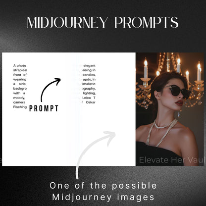 Create premium visuals with MidJourney prompts, digital assets inspired by luxury travel, high-fashion visuals without a photoshoot, luxury private jet image ideas using AI, curated content for luxury entrepreneurs, elevated personal brand image prompts, luxe lifestyle aesthetic for brand building, MidJourney visuals for rich brand vibes
www.elevatehervault.com