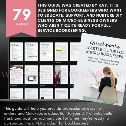 QuickBooks training, small business bookkeeping, beginner finance guide, financial literacy tool, QuickBooks checklist, monthly bookkeeping tasks, P&L report explained, digital finance guide, business budgeting help, DIY accounting tips, www.elevatehervault.com