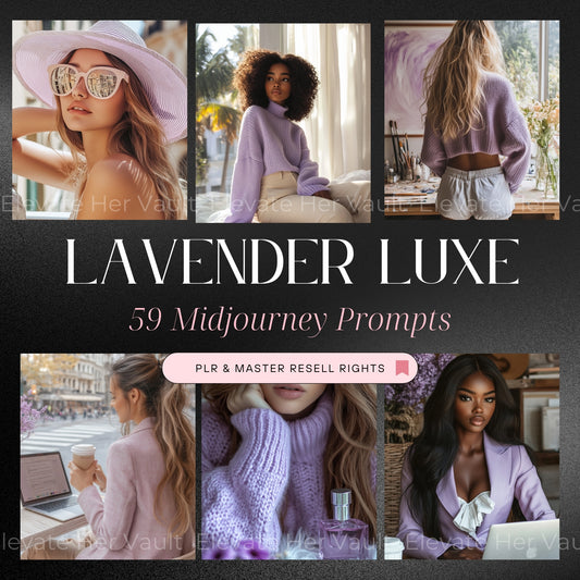 Lavender-themed MidJourney prompts for soft branding, create elegant visuals using AI tools, pastel aesthetic digital product bundle, feminine content creation toolkit, luxe lifestyle prompts for creators, beautiful brand visuals made easy, beginner-friendly image prompts for MidJourney, stylish purple tone image inspiration, PLR prompt pack for reselling creatives
www.elevatehervault.com