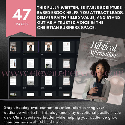 PLR for resale, Christian ebook template, devotional product, business PLR, rebrandable content, digital faith offer, faith-based template, reseller resource, editable ebook, Christian digital rights, www.elevatehervault.com