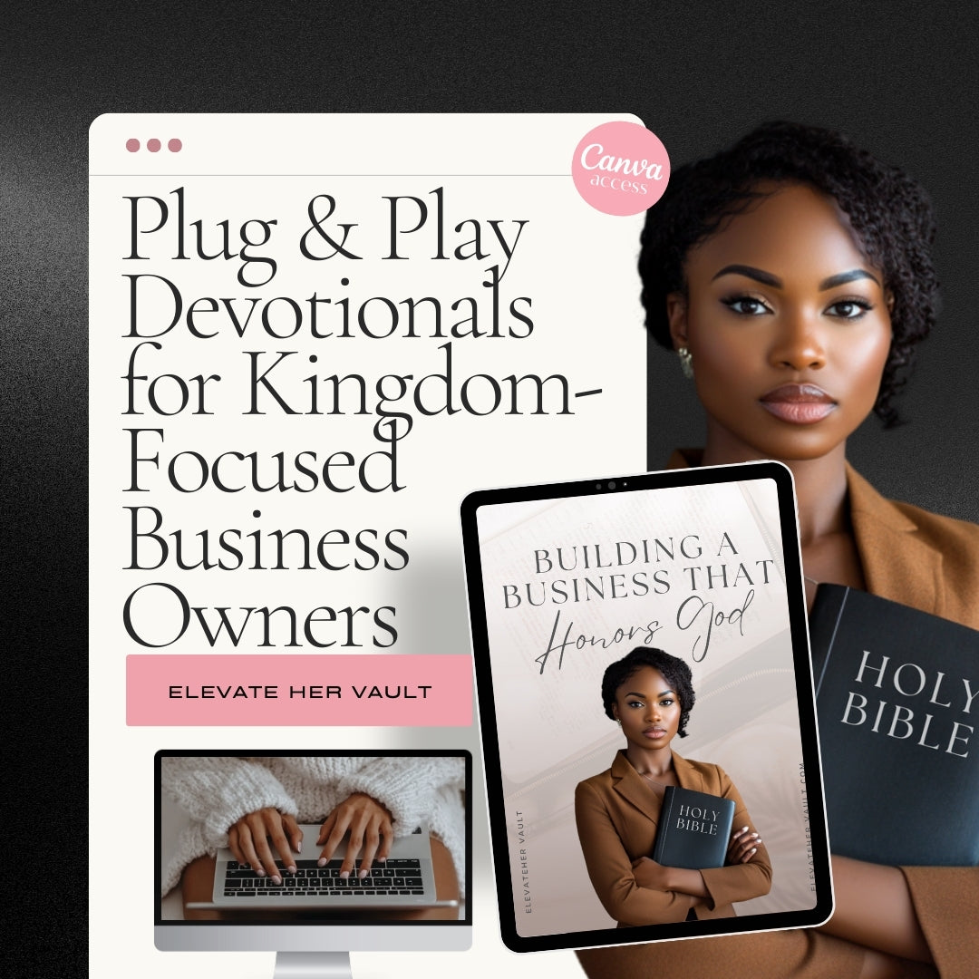 mockup bundle for Christian business, lead magnet mockup Canva, faith based product visuals, Christian entrepreneur resources, scripture-based workbook mockup, PLR visuals for coaches, digital product display template, business devotional graphics, done-for-you Canva mockups, mockup video preview faith brand, www.elevatehervault.com