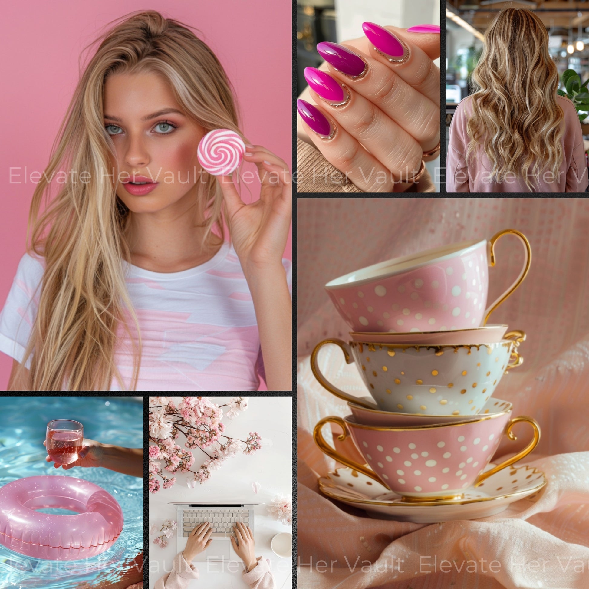 🖼️ Mockup Set 5 – Focus on Content Creators & Influencers
Digital toolkit for influencers and creators, visual branding for feminine businesses, ready-to-use prompts for MidJourney users, stock images made for social media, content strategy tools with visuals, AI prompt bundle for stylish creators, visual asset kit for online growth, creative content system using AI prompts, elevate your aesthetic content game, design prompts for brand growth
www.elevatehervault.com