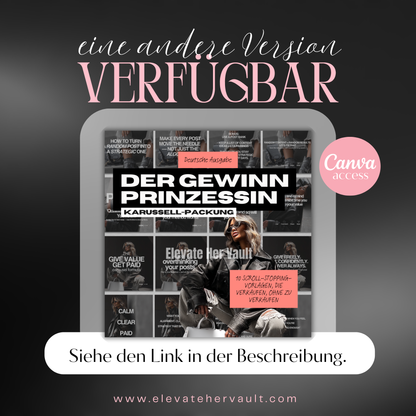Product packaging with text and branding on a dark background german edition available