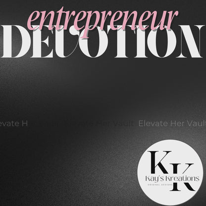 Christian business devotional, faith based business printable, KJV scripture for entrepreneurs, business devotional PLR, Christian entrepreneur lead magnet, biblical affirmations for business, Christian mindset workbook, scripture based business guide, Canva PLR for business, digital devotional download www.elevatehervault.com