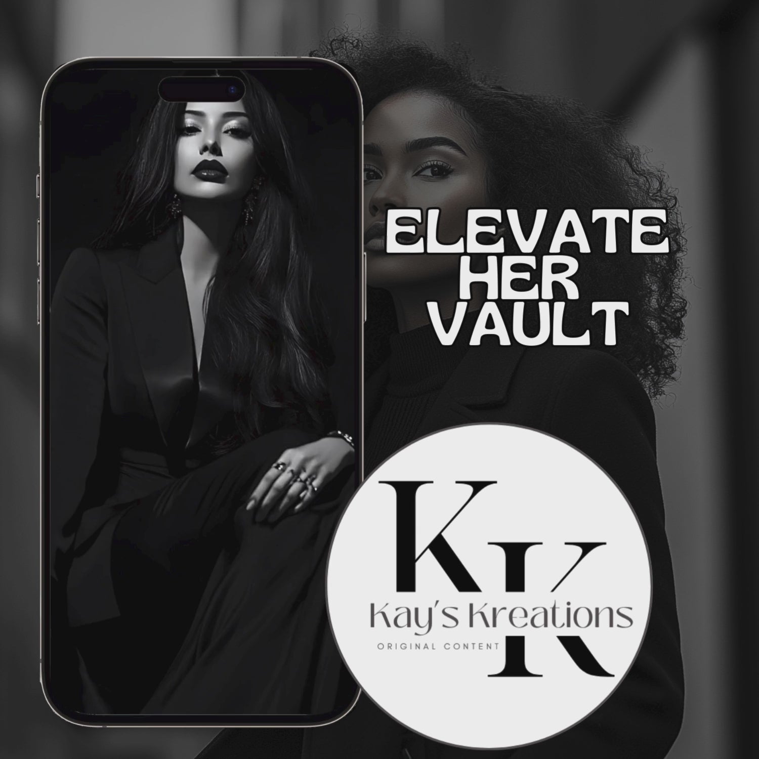 Contact sheet grid of monochrome modest fashion portraits — www.elevatehervault.com