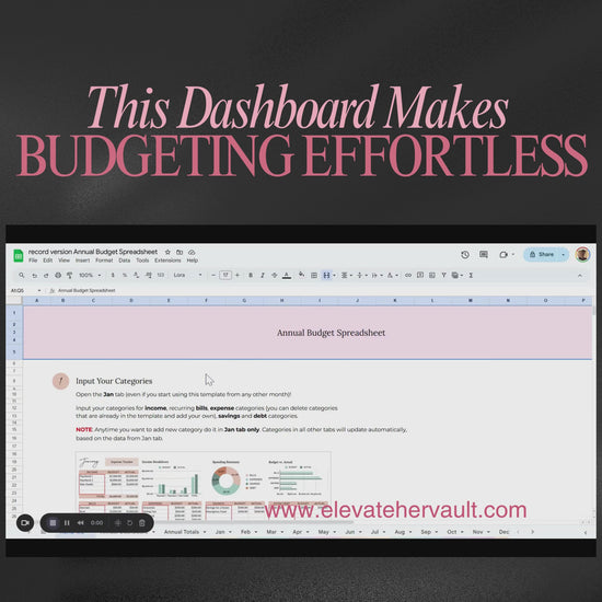 how to use budgeting spreadsheet, video tutorial for Google Sheets budget, Excel budget setup guide, budgeting spreadsheet walkthrough, finance template explainer video, personal finance setup video, budget tracker demo, digital product usage video, Excel for beginners budget video, smart dashboard video guide, financial planner video mockup, budget tracker tutorial, annual dashboard how-to, Google Sheets video setup, resellable budget template video, Excel monthly budget walkthrough, MRR product demo video