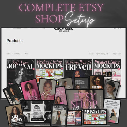 Done for you Etsy shop setup www.elevatehervault.com