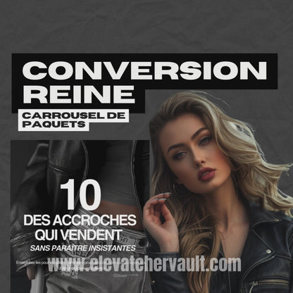 Instagram Carousel French Conversión Reina : Paquete Carrusel (édition française) PLR et MRR