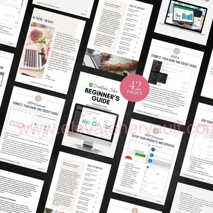 Step-by-step QBO training, financial setup guide, small biz accounting help, QuickBooks chart of accounts, organize business money, QuickBooks explained, guide for freelancers, financial clarity resource, intro to bookkeeping, clean finance guide, www.elevatehervault.com